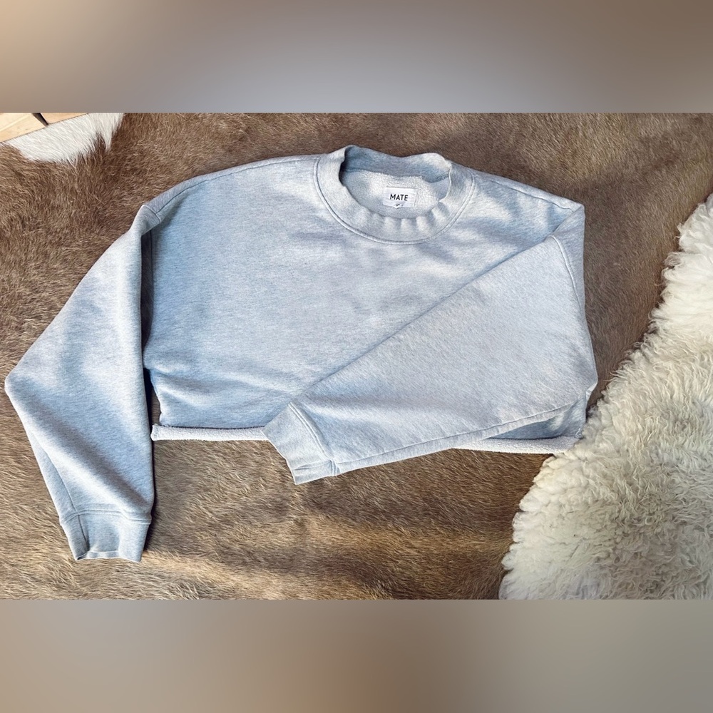 Mate The Label organic fleece cropped sweatshirt sweater